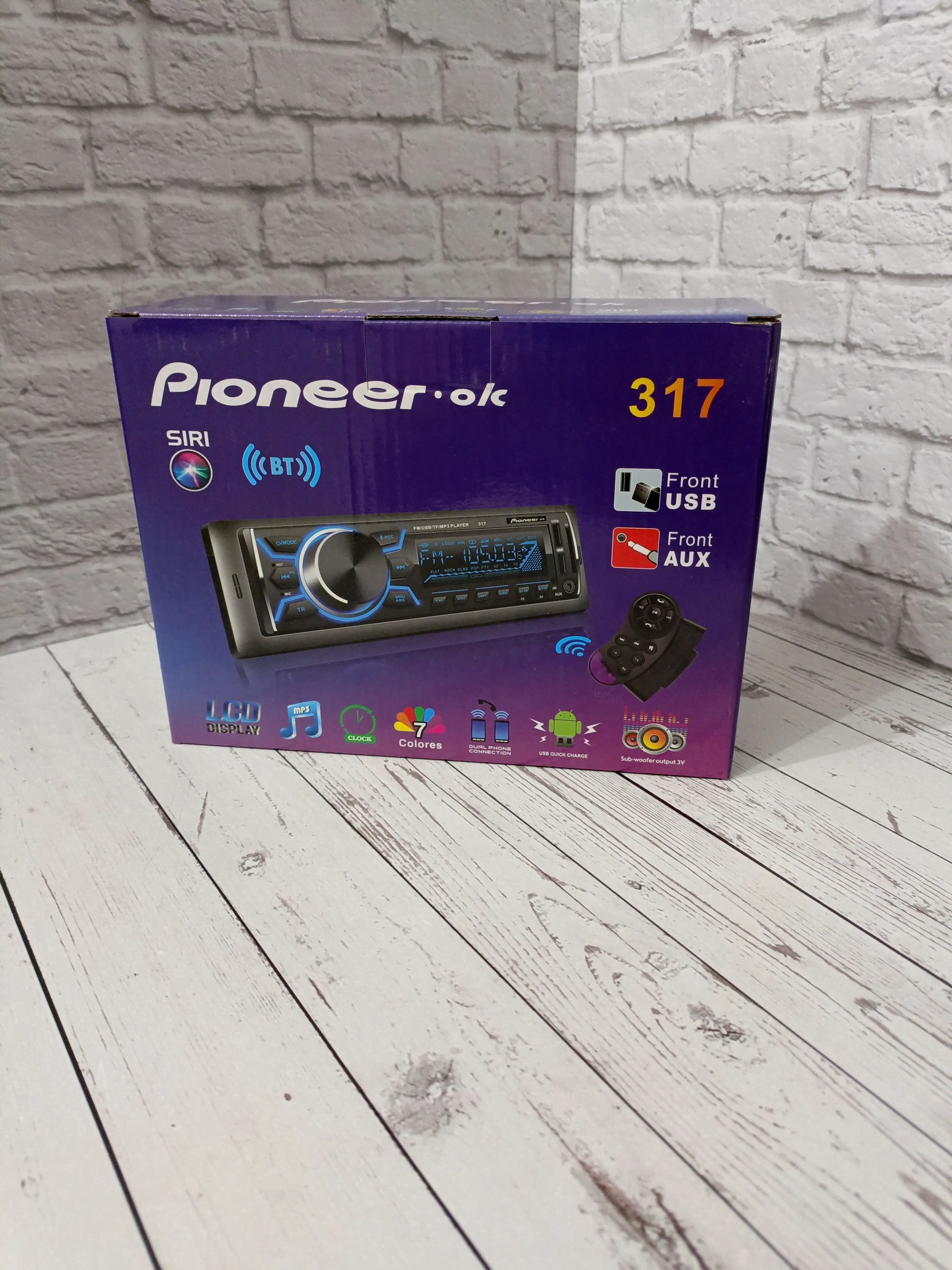 Автомагнитола Пионер 317 / Магнитола 50Wx4 Bluetooth Siri MP3 USB