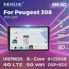 Автомагнитола MEKEDE M6 Pro Plus 3D для Peugeot 408 1 2012 - 2020 Мультимедийный плеер с GPS-навигацией для беспроводного Carplay Android Auto