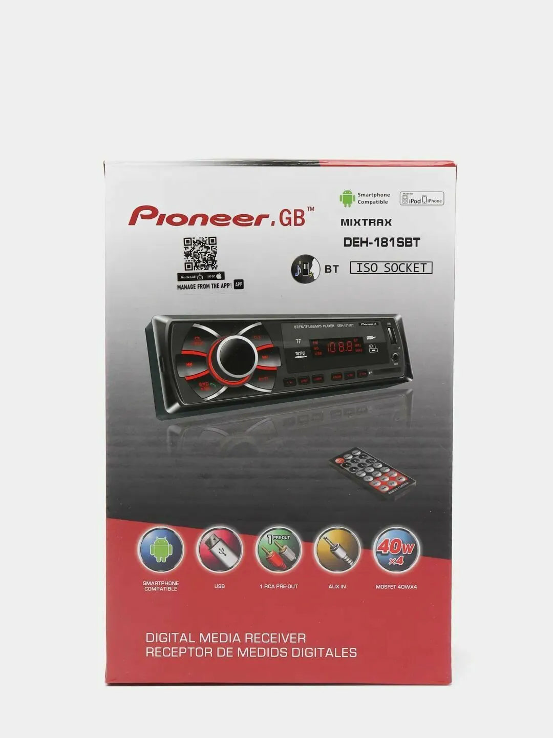 Pioneer Автомагнитола Bluetooth, USB, AUX, 40W х 4, Pioneer DEH-181 SBT автомагнитолы-3