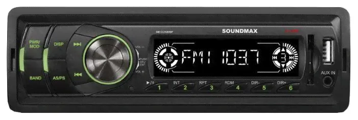 Автомагнитола SoundMAX SM-CCR3050F, черная-0
