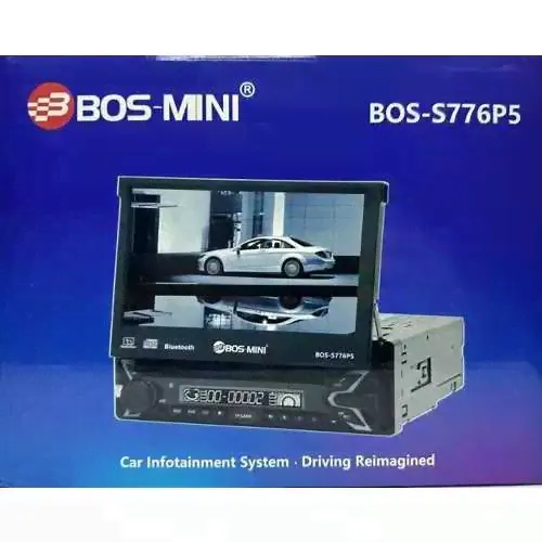 Автомагнитола 1 DIN BOS-MIN BOS-S776P5 с выдвижным экраном BOS-MINI