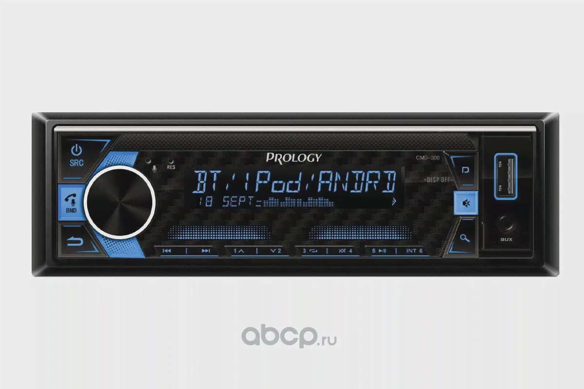 Автомагнитола PROLOGY CMD-300 , USB, AUX, BT,DSP ,многоцветная PROLOGY