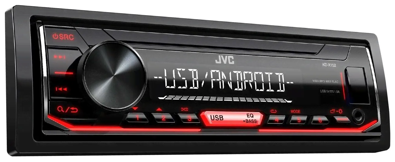 JVC Автомагнитола JVC Kd-x152m 1DIN 4x50Вт Kd-x152m . автомагнитолы-1