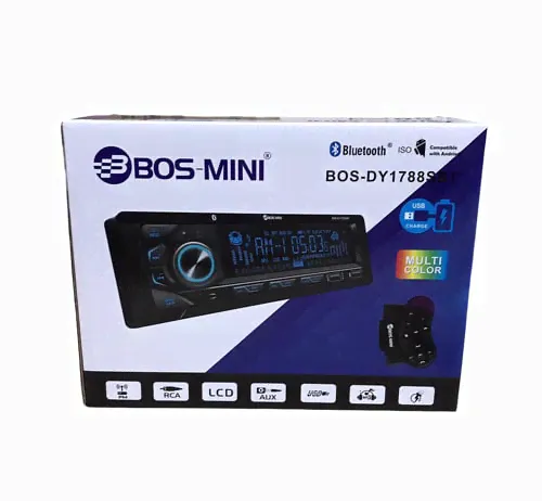 BOSS-MINI BOS-DY1788SBT, пульт, bluetooth, USB, MICRO, AUX, FM Автомагнитола-0
