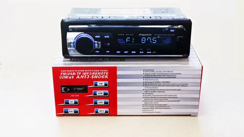 Автомагнитолы - Автомагнитола Pioneer JSD-520 Bluetooth+USB+SD+AUX 4x60W-3