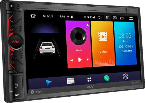Автомагнитола ACV AD-7220 2DIN 4x50Вт v4.2 2000Mb Android 9 6.9" WiFi 4G 2 ПДУ RDS (37984)-0