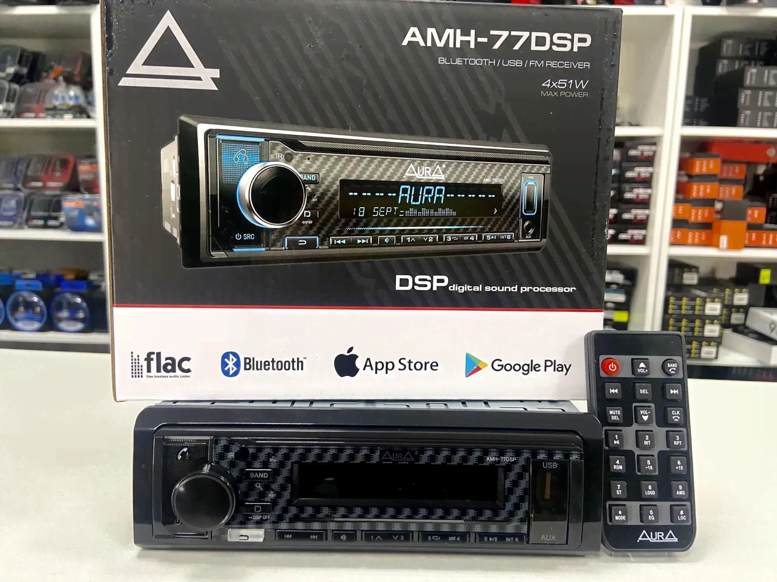 Процессорная автомагнитола AurA AMH-77DSP-BT-0